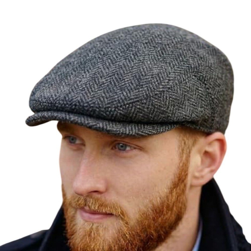 John Hanley Biddy Murphy Irish Wool Cabbie Hat Newsboy Cap Mens 7 1/8 58 M Derby